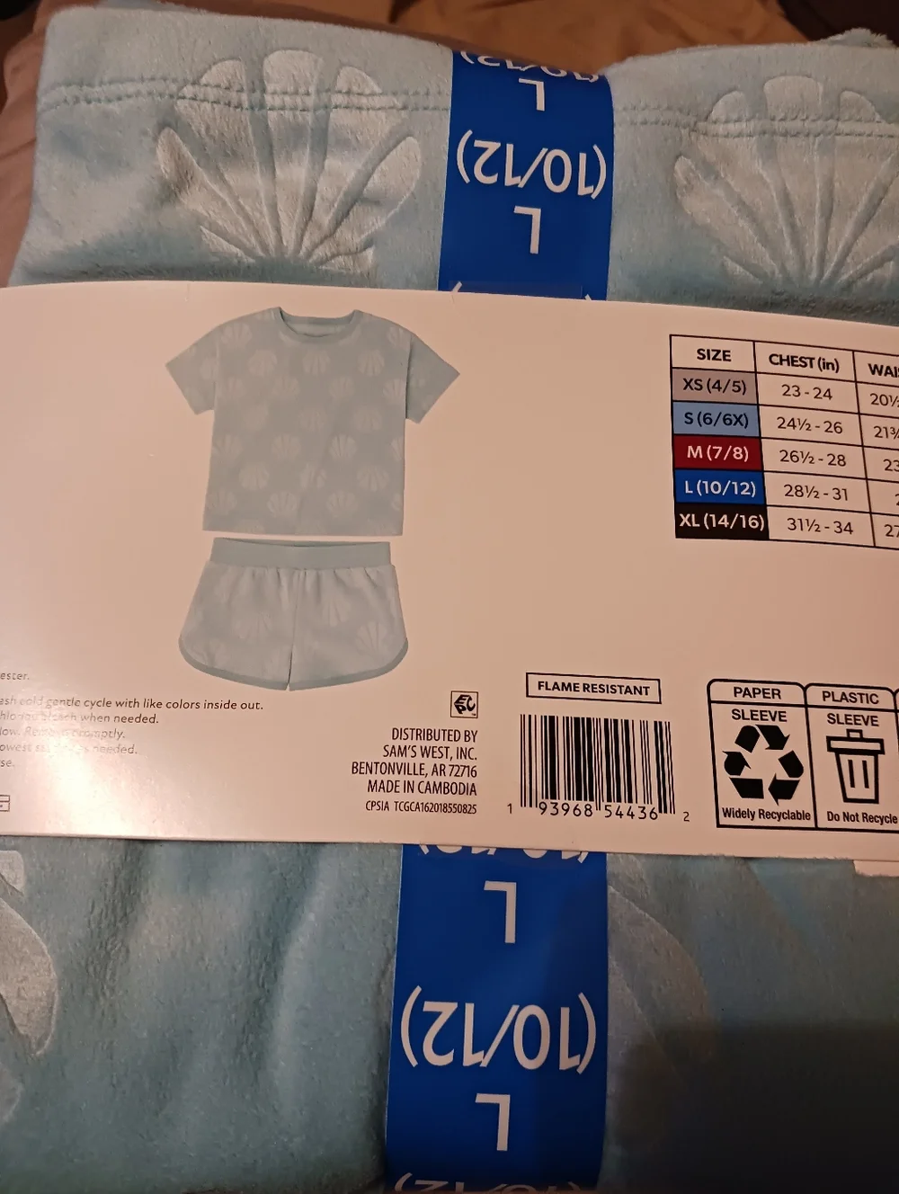 Girls Cozy Pajama Set - Light Blue